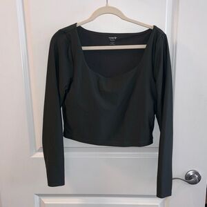 Old Navy Forest Green Long Sleeve Workout Top